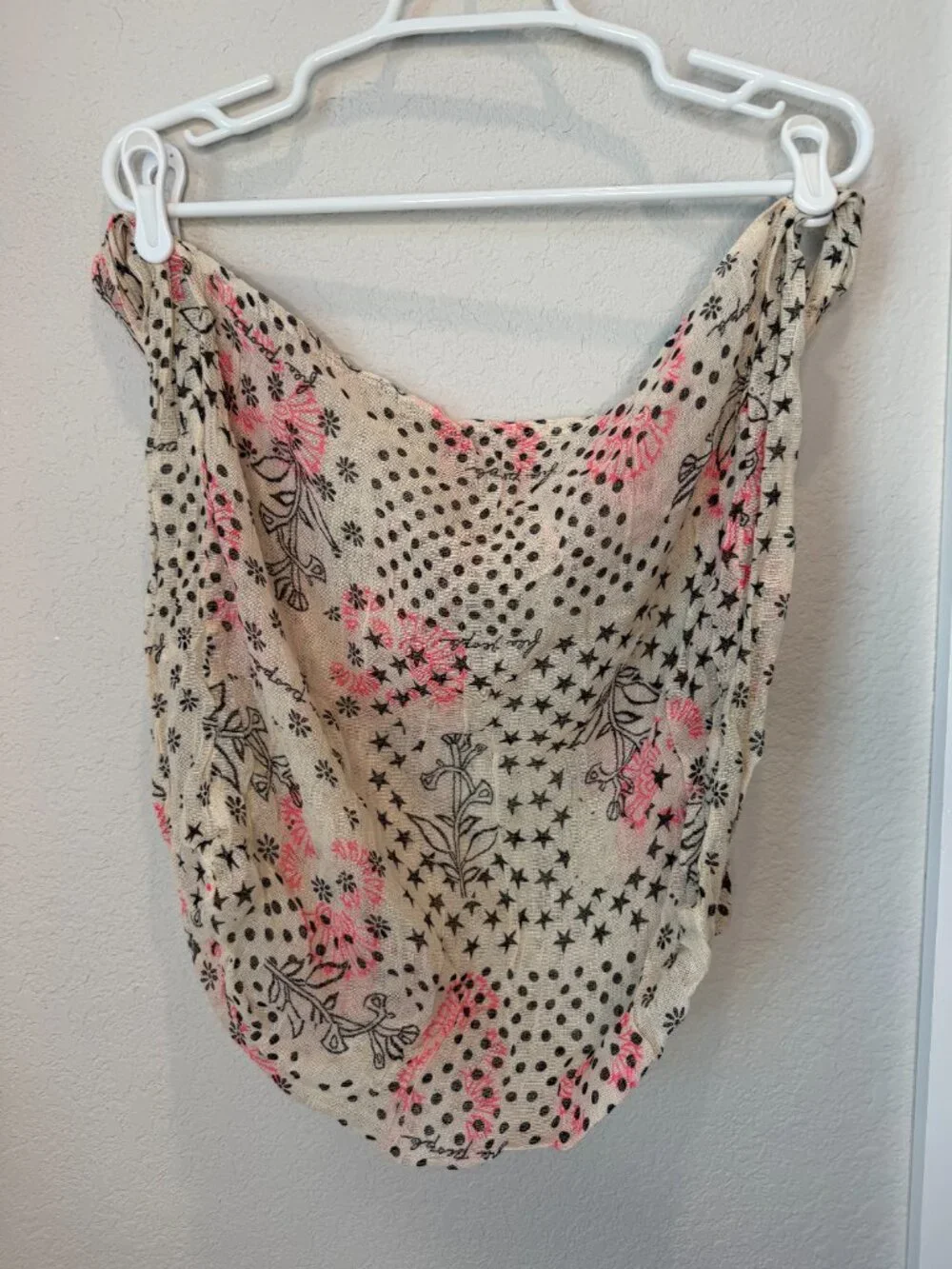 Free People Muslin Linen Boho Hobo Shoulder Bag